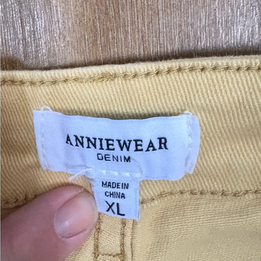 High-Rise Wide Leg Jeans in Mustard Yellow - Picture 3 of 8